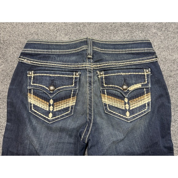 Ariat Jeans Womens 29R x 32 Turquoise Bootcut Mid Rise Stretch Denim Western - Picture 5 of 10